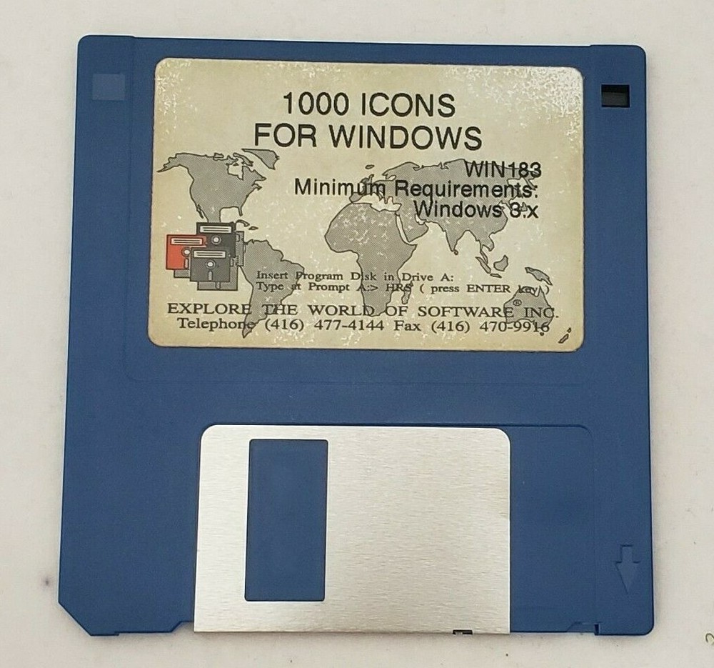 3 1/2 Floppy Disk - 1000 Icons For Windows