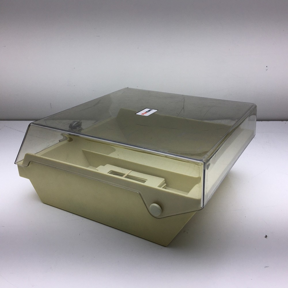 DATAFILE 3.5" Diskette Tray Disk Holder / Storage w/ 7 Dividers & Lock (No Key)