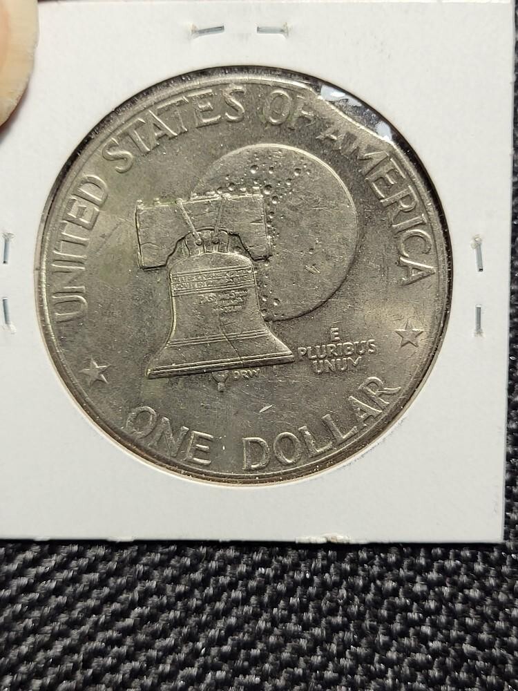 1976 D Eisenhower Dollar Error Clipped Planchet