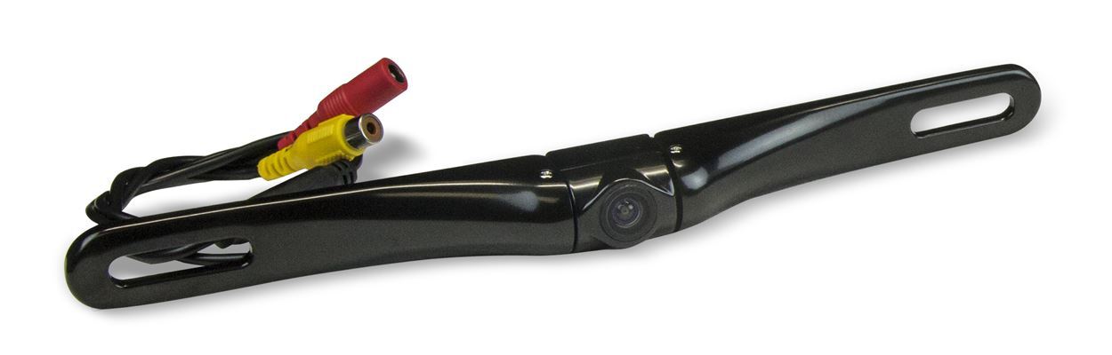 Rockville RBC5B Black Metal Car License Plate Camera+Night Vision+Distance Lines