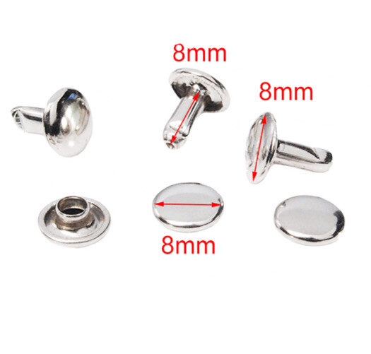 8mm Rose Gold Double Cap Rivets