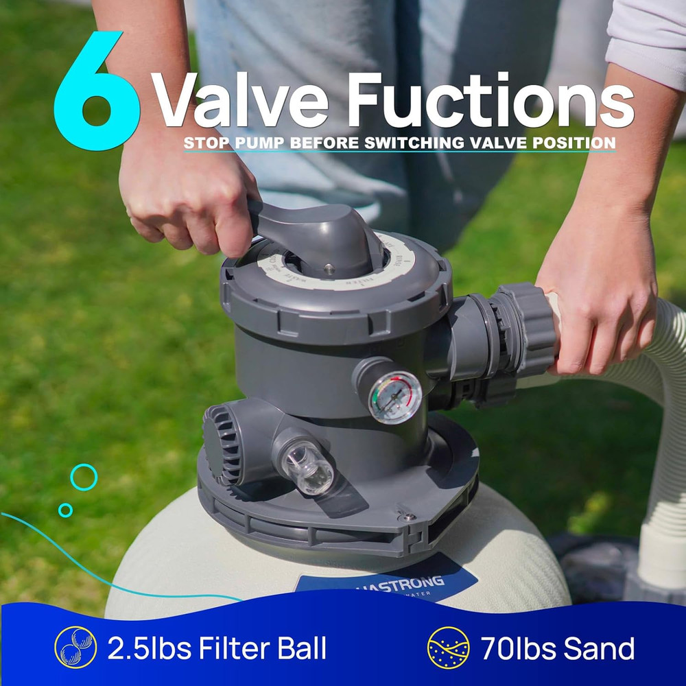 Sand Filter Pump for above Ground Pool, Pool Pumps above Ground with Timer, Pool