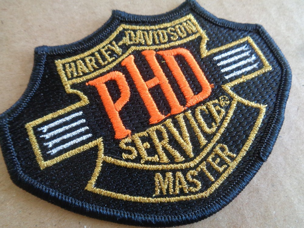 HARLEY-DAVIDSON PHD SERVICE MASTER UNIFORM PATCH NOS ORIGINAL MOTORCYCLE 4X3