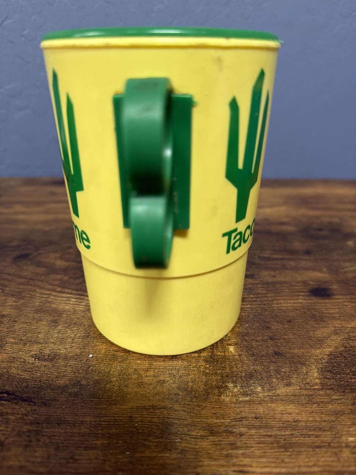 Vintage 1980s Taco Time Whirley Industries Plastic Stackable Mug Cup