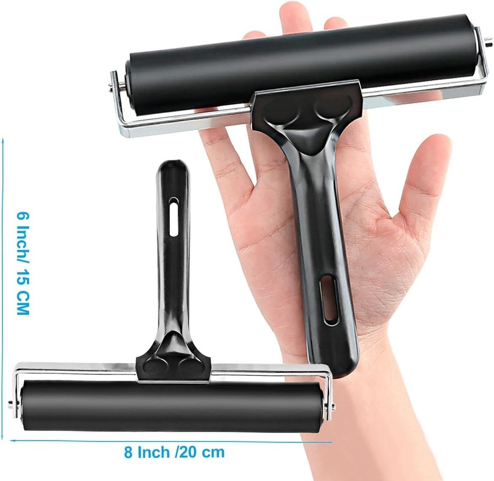 High-Quality 8" Rubber Roller for Construction Tools