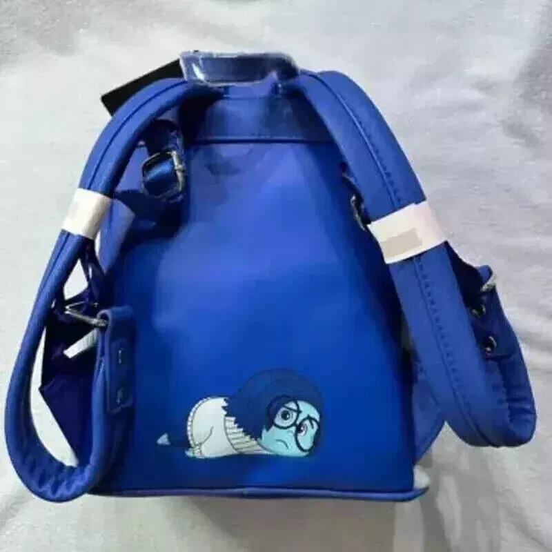 Inside Out 2 Pixar Sadness Backpack Loungefly Women Shoulder Bag Mini Handbags