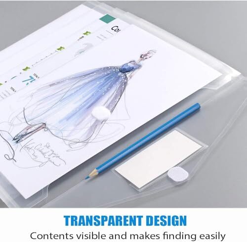 Pack Plastic Envelopes Poly Envelopes, Clear Document Folders US Letter A4 5