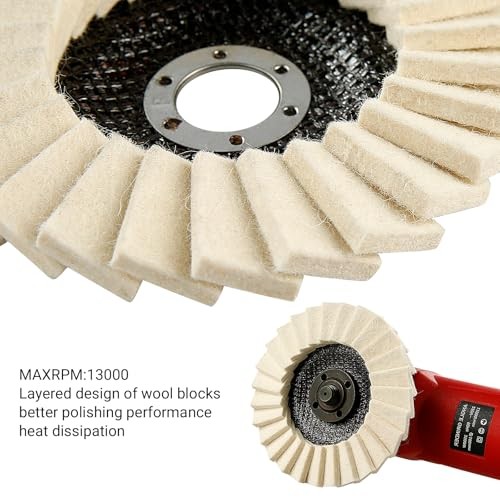 Wool Felt Polishing Wheels, Buffing Discs for Angle Grinder, High Density