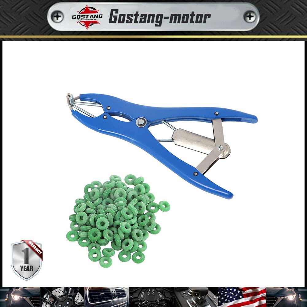 Elastrator Castration Plier And 100 Rubber Rings Applicator Rings For Animals