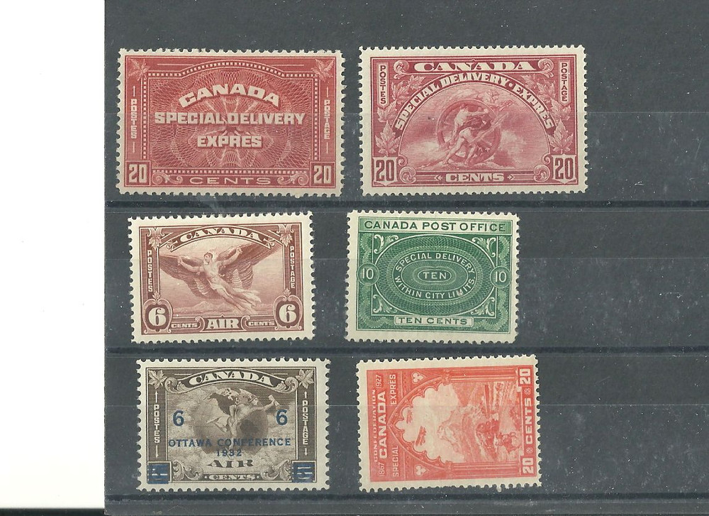 CANADA SPECIAL DELIVERY  AND AIRS MINT GROUP.