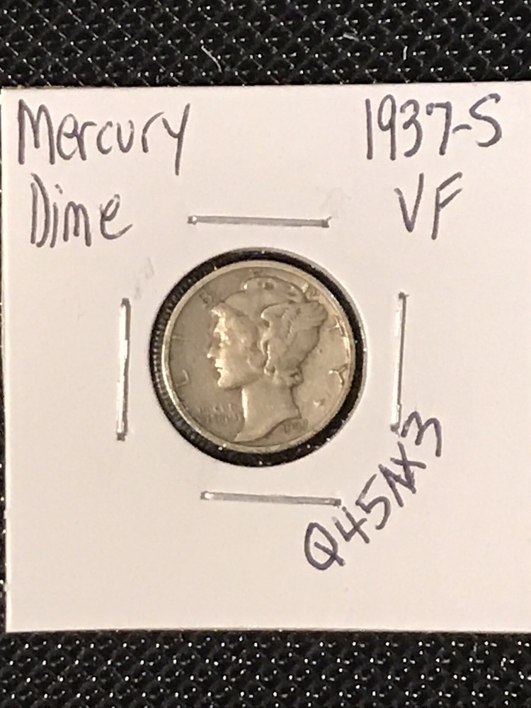 1937-S Mercury Dime  VF