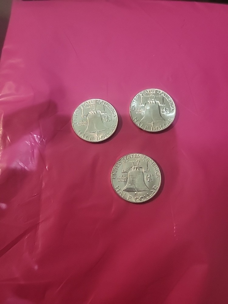 3×1963 90% Silver Franklin Halves