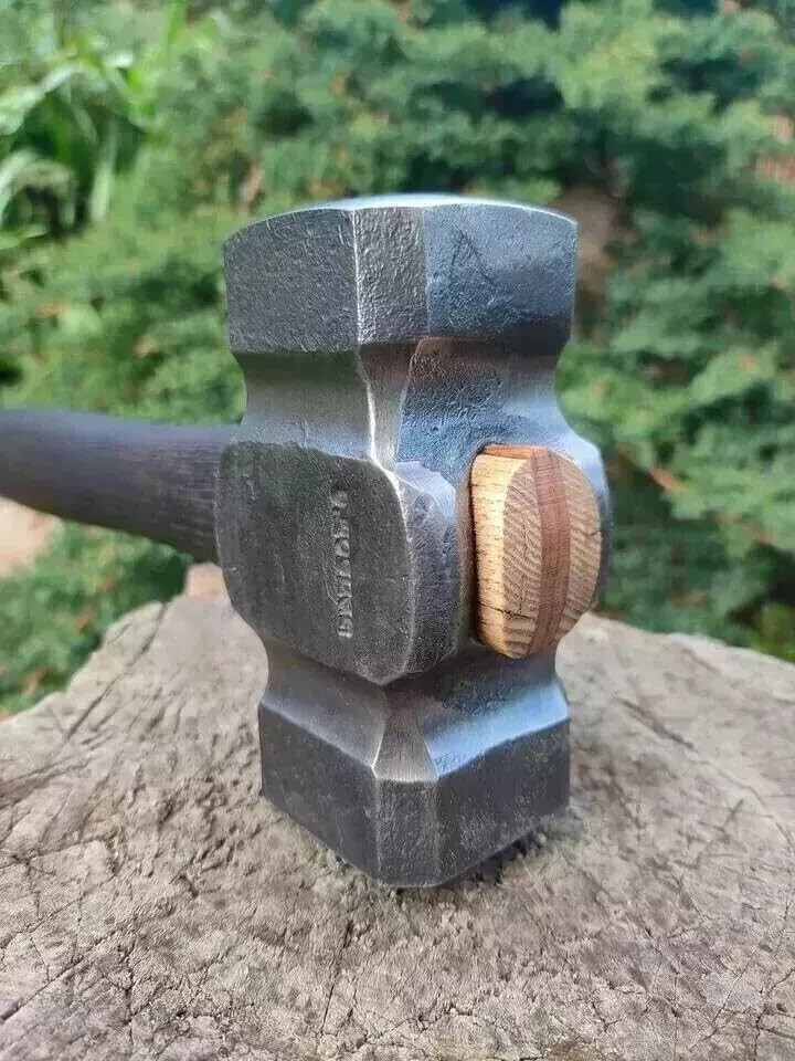 Blacksmith Hand 3 lb Hammer Made Tools. Damascus Tools. Custom made Blacksmith's