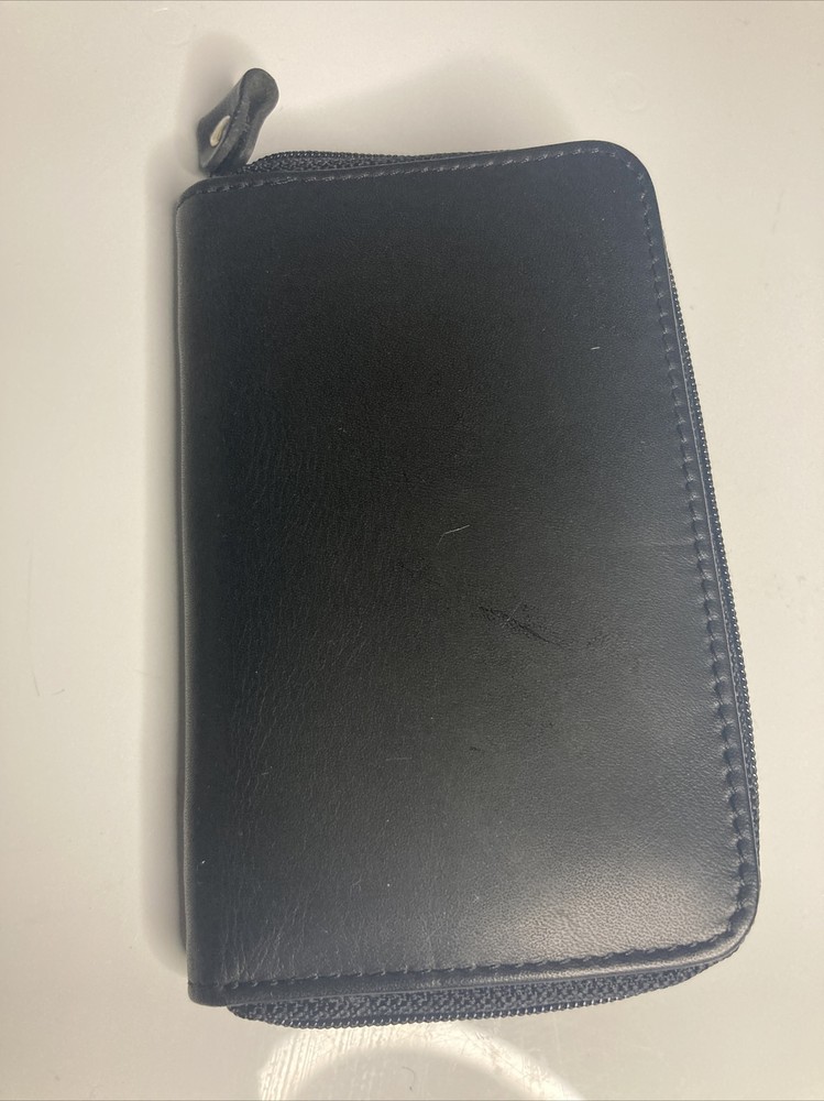 Etienne Aigner Leather Golf Tee Case Black
