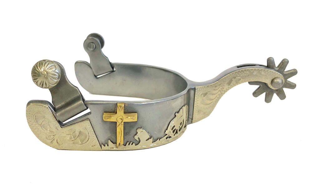 AJ Tack Sweet Iron Praying Cowboy Spurs - Mens