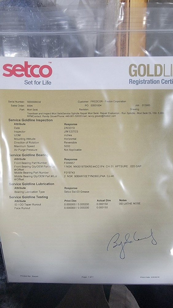 Rebuilt Spindle DL-151