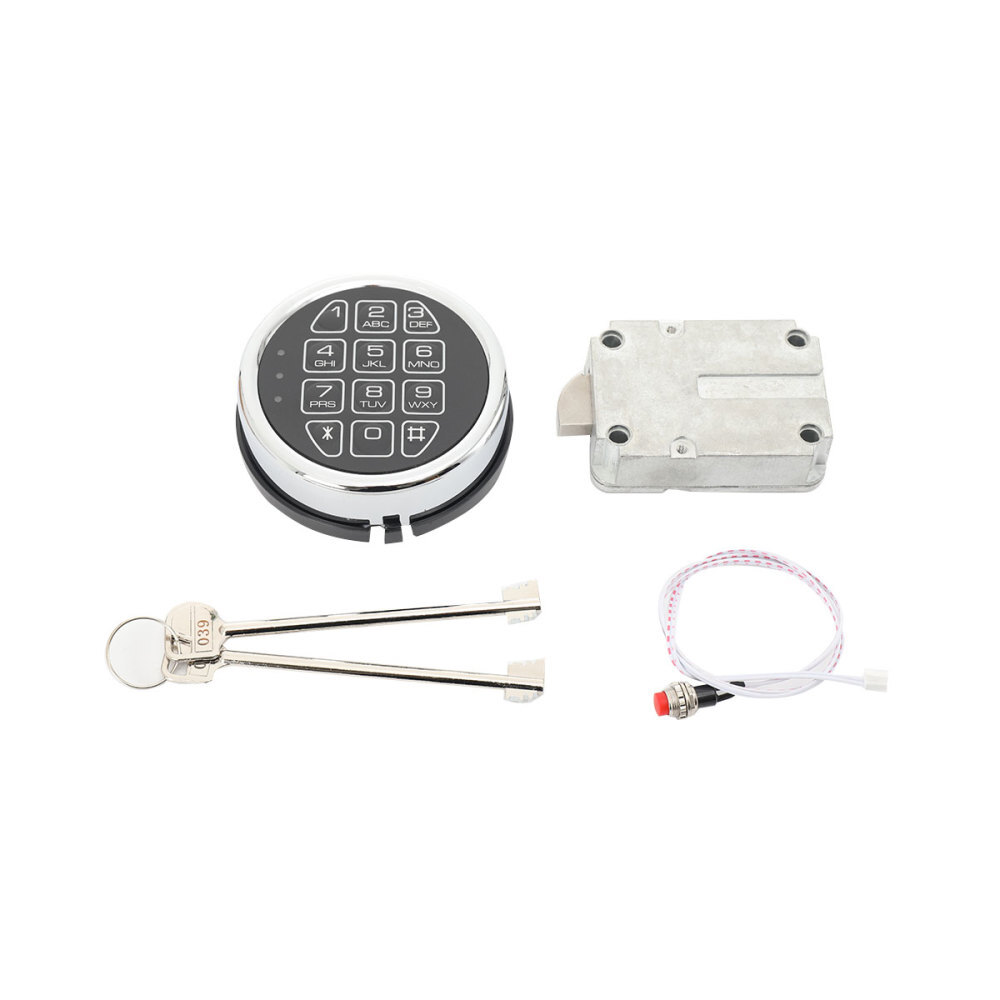 Electronic Safe Lock Replacement Solenoid Chrome Keypad For Safe Box Gun Safe