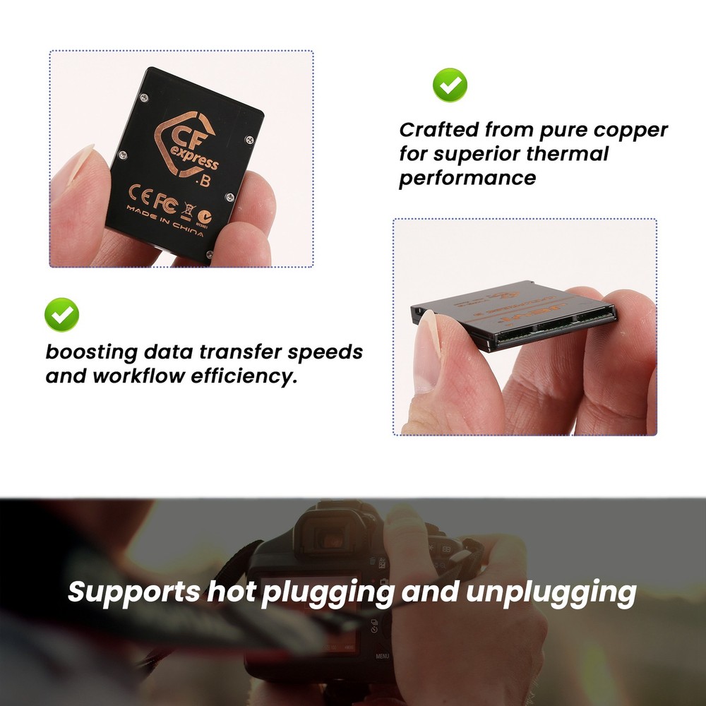 2230 M.2 NVMe SSD to CFE Type-B Pure Copper Adapter Expansion Memory1643