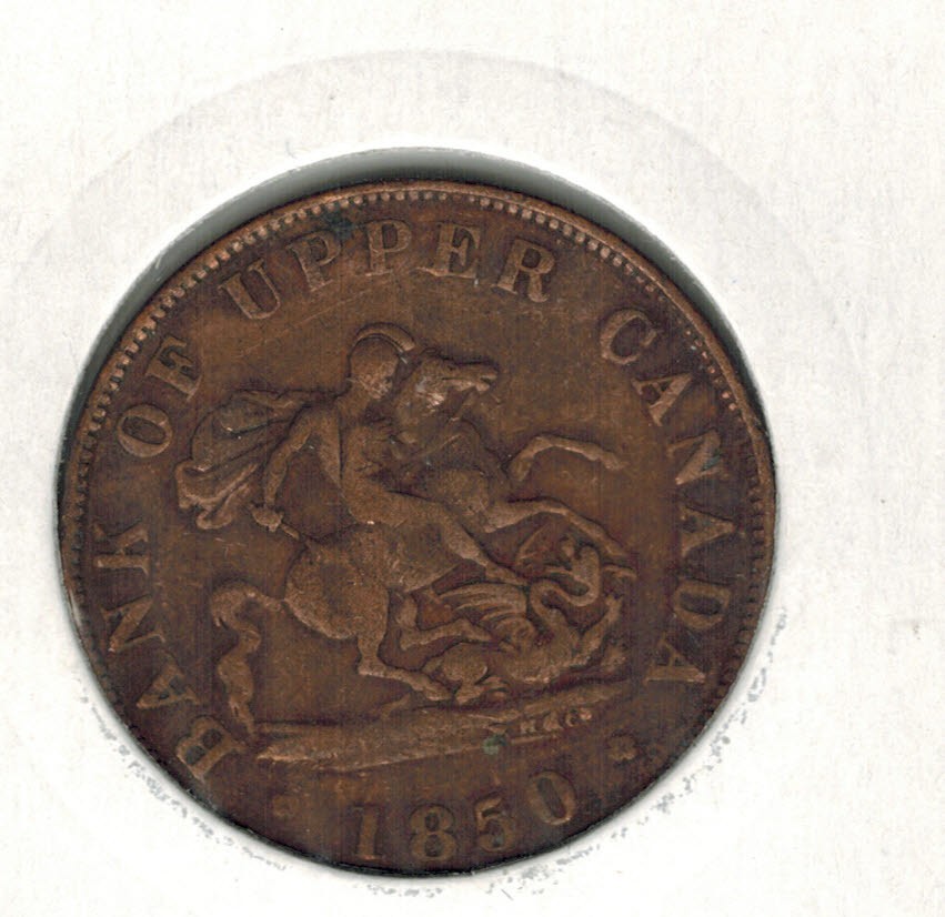 1850 Upper Canada Half Penny