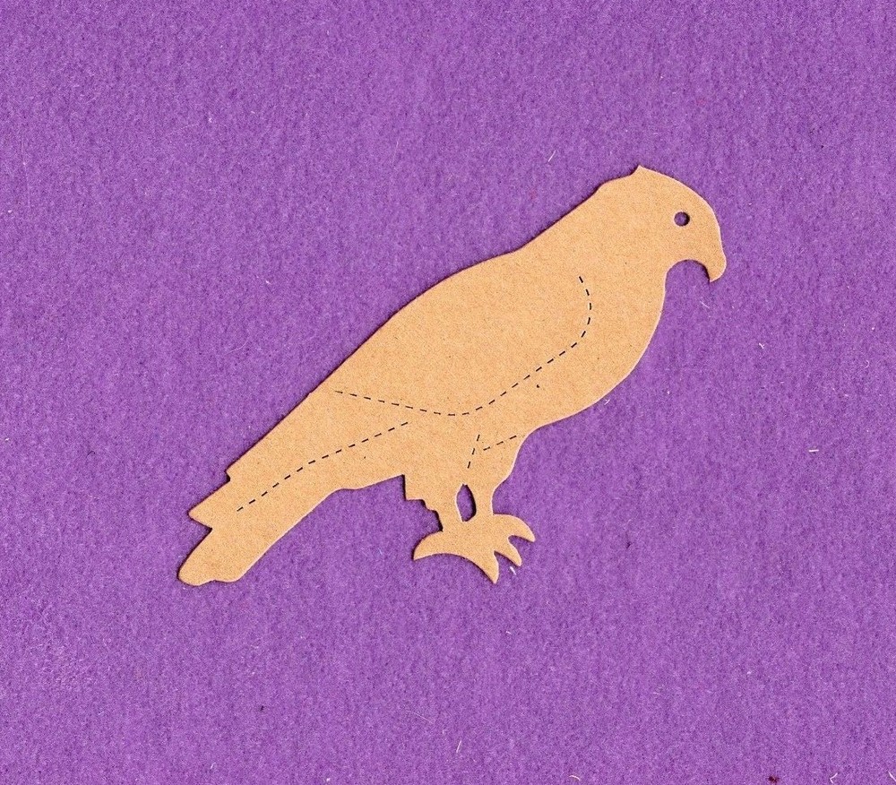 HAWK bird die cuts scrapbook cards