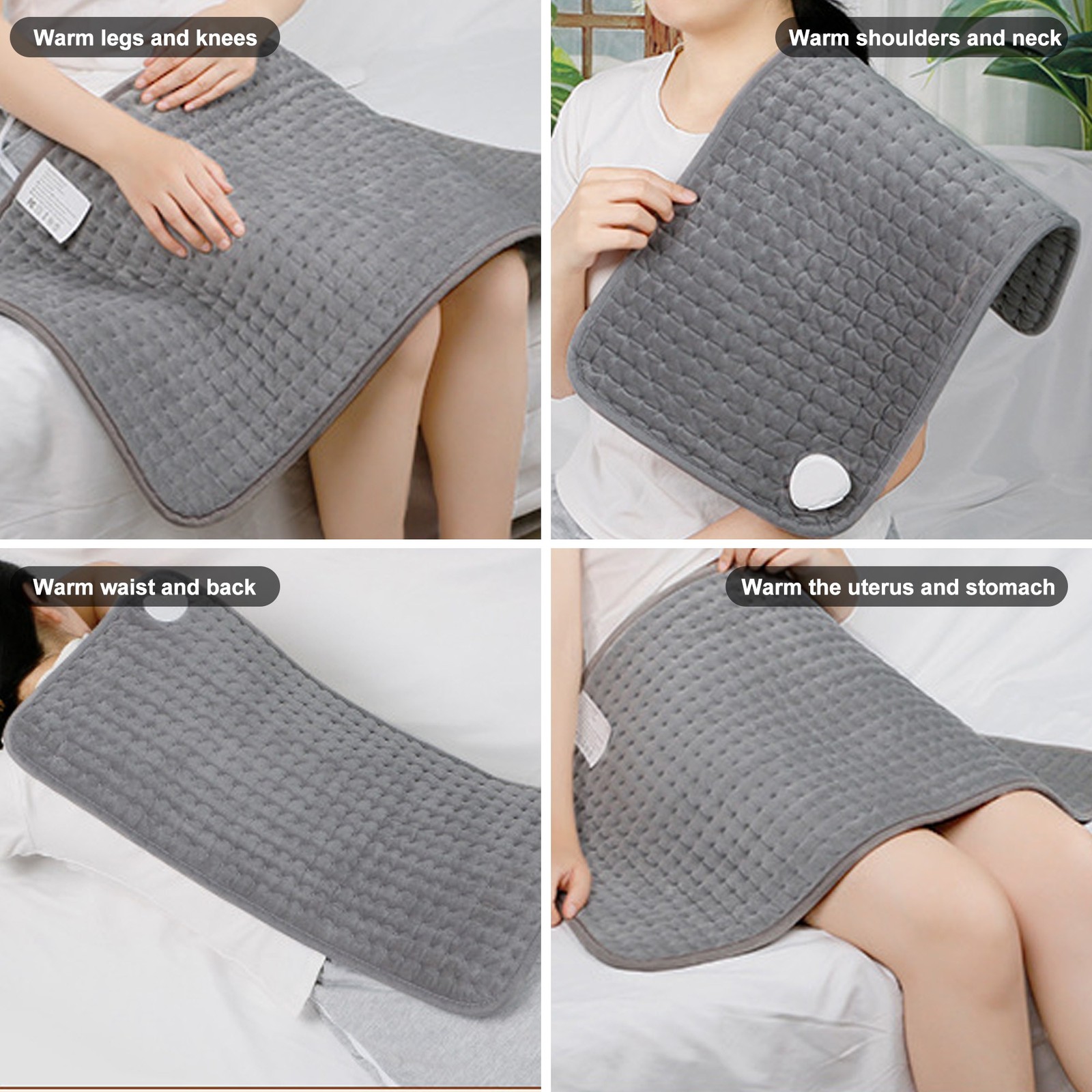 6 Levels Electric Heating Pad For Back Pain Cramps Relief Auto Shut Off 12x24”