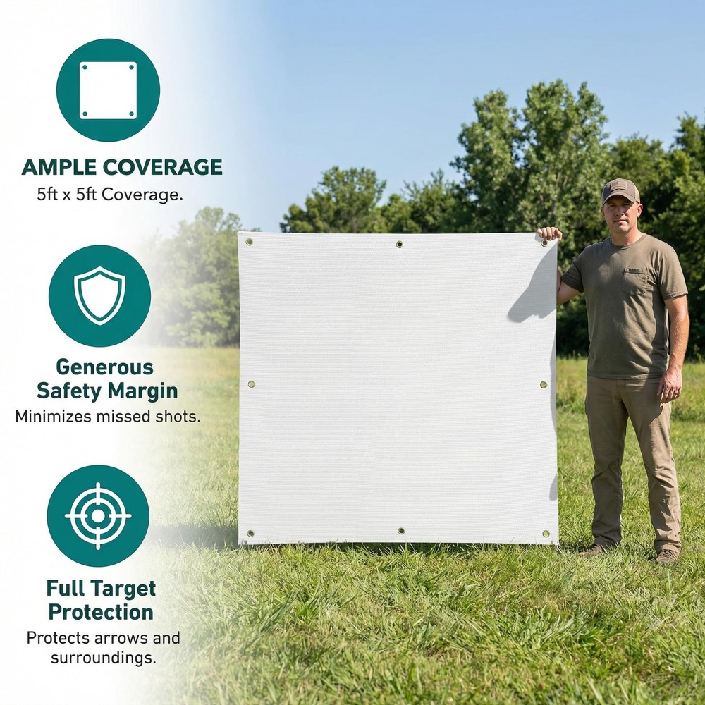 Archery Backstop for Backyard, Heavy Duty Arrow Backstop, Archery Target Back...