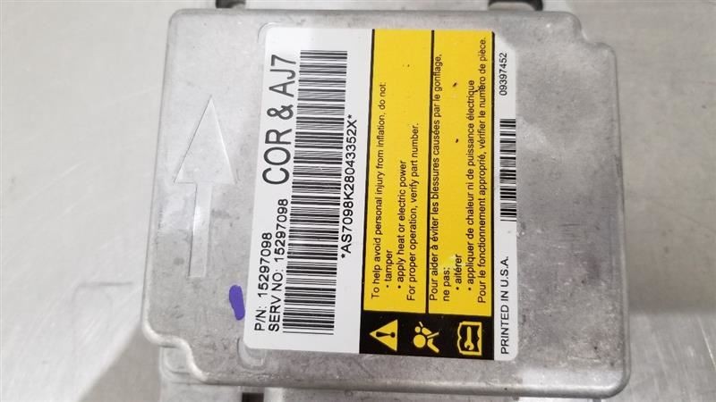 08 CHEVY CORVETTE C6 SRS CONTROL MODULE 15297098