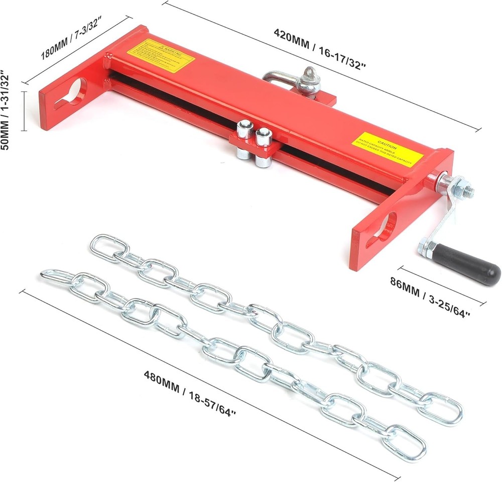 Lightweight Load Leveler Crane with Chains - Versatile Engine Lifting Tool