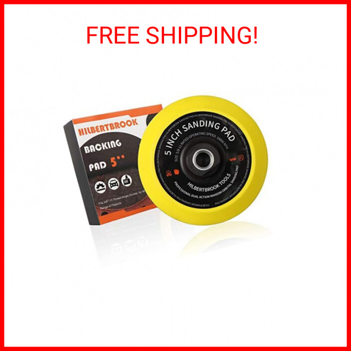 5 Inch Hook & Loop Backing Pad 5'' Backing Plate w/ 5/8-11 Threads Sanding Pad A