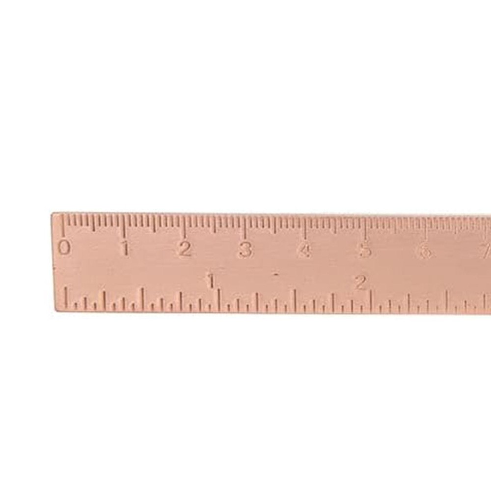 Copper Ruler 6 inch/ 15cm Two Scale Measurement Tool