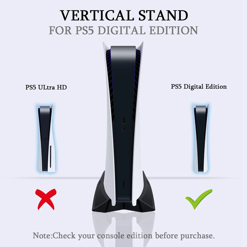 VERTICAL STAND FOR PS5 DIGITAL EDITION - BLACK (P5 DE)