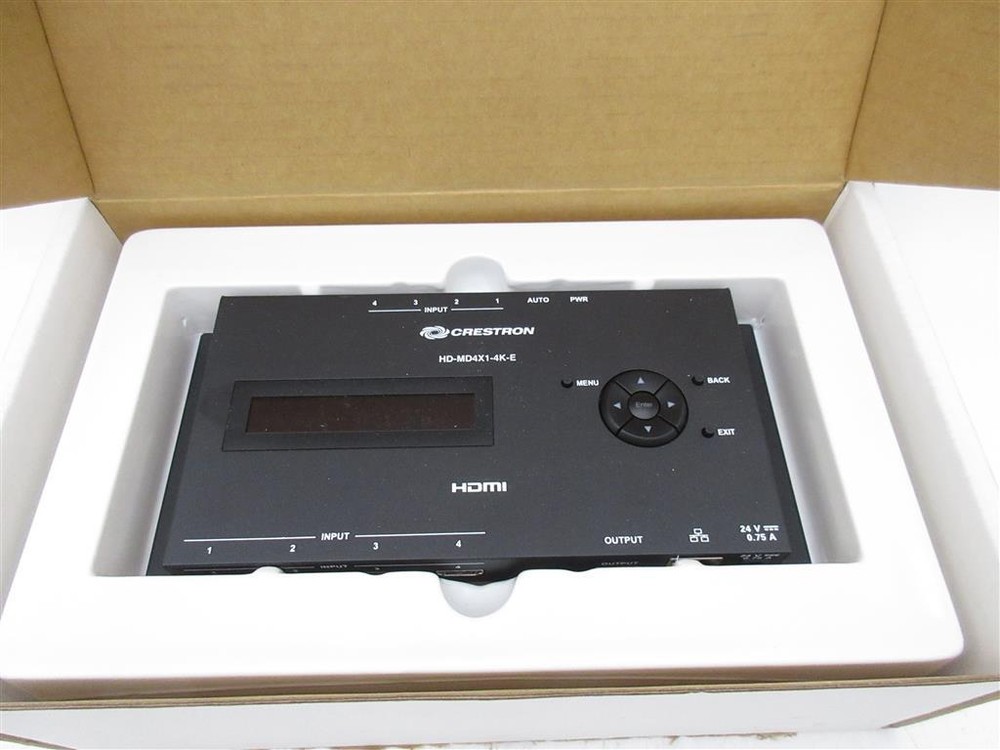 Crestron HD-MD4X1-4K-E HDMI Switcher w/ AC Adapter