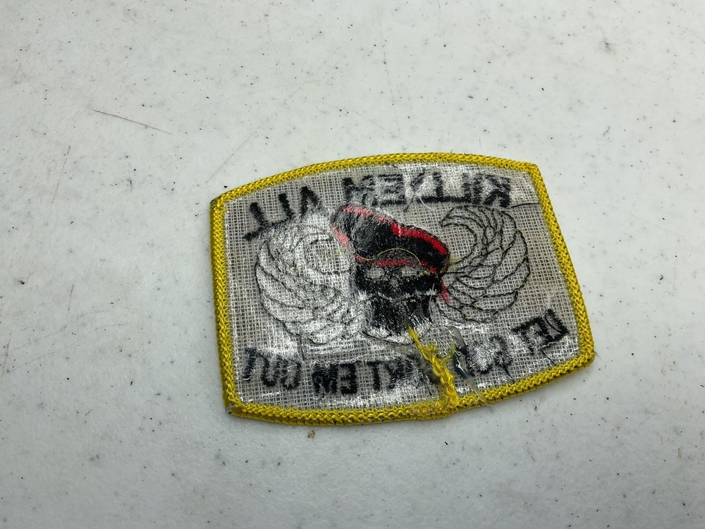 Kill Em them All Let God Sort Em Out Embroidered Skull Patch