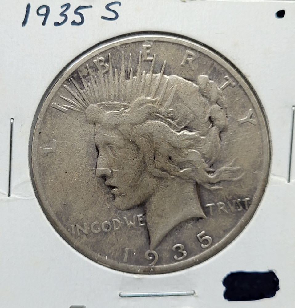 1935 S U.S. Peace 90% Silver Dollar