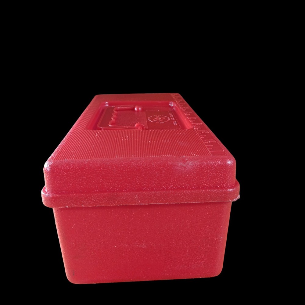 Vintage Oxwall Tool Company Red Tool Box W/ Ruler