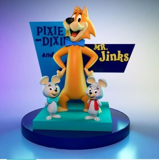 UNPAINTED Pixie Dixie Mr Jinks Diorama 3d Printed Model Kit UW