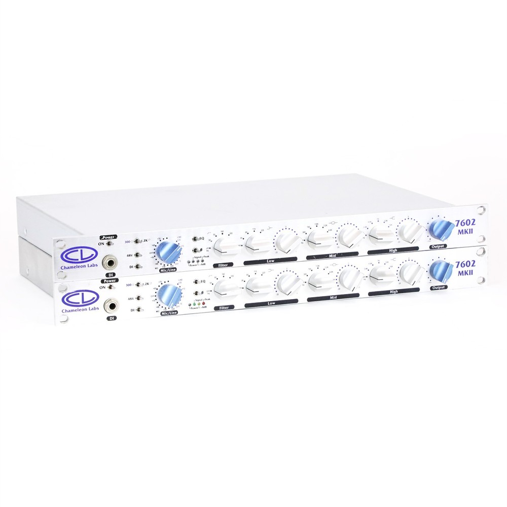 Chameleon Labs 7602 MKII Microphone Preamp Mic Pre Equalizer EQ Studio Rack Unit