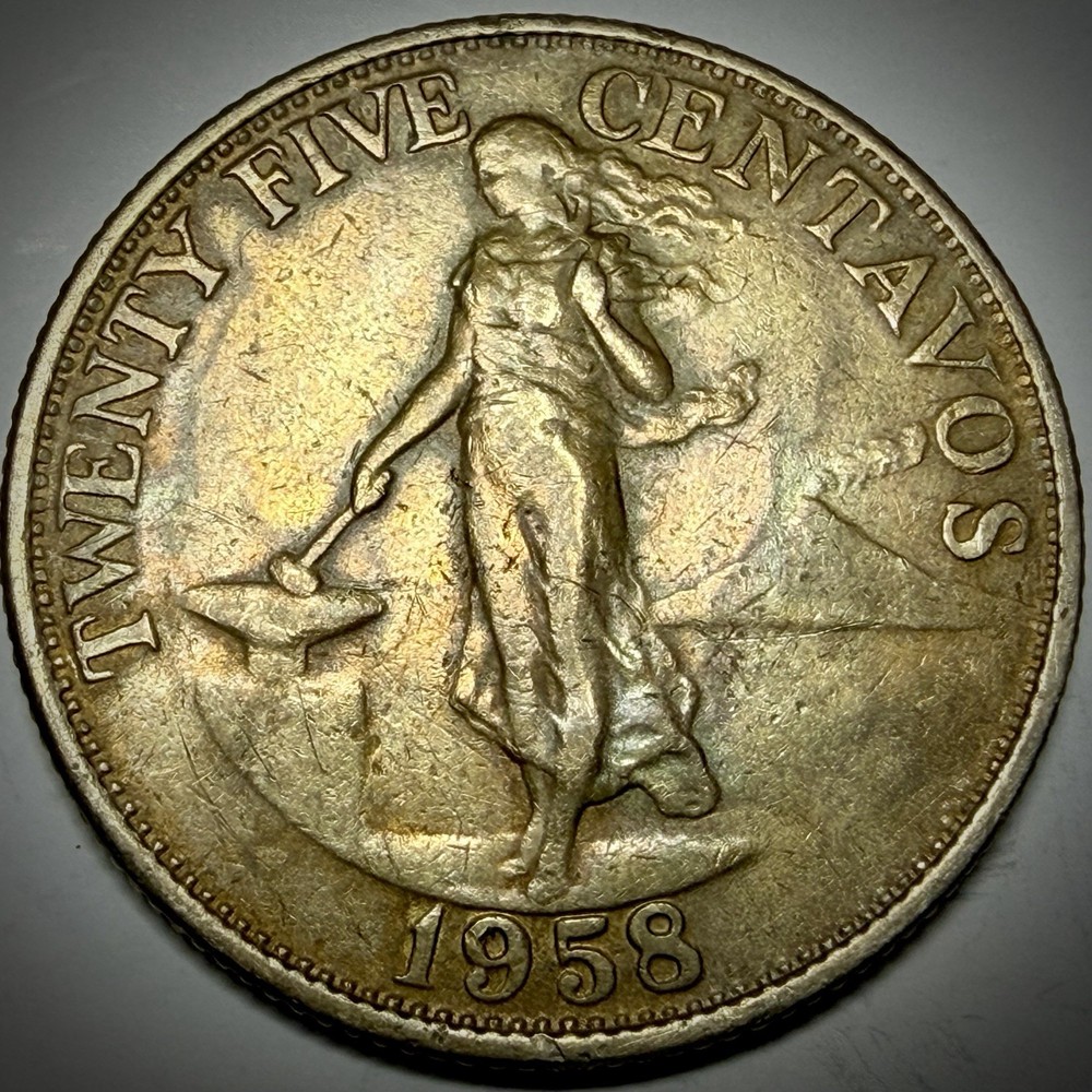 Philippines 1958 Twenty Five Centavos Coin