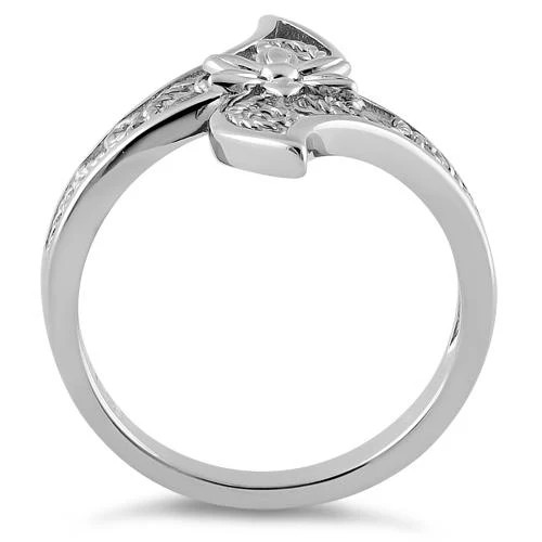 925 Sterling Silver Unique Flower and Vines Ring