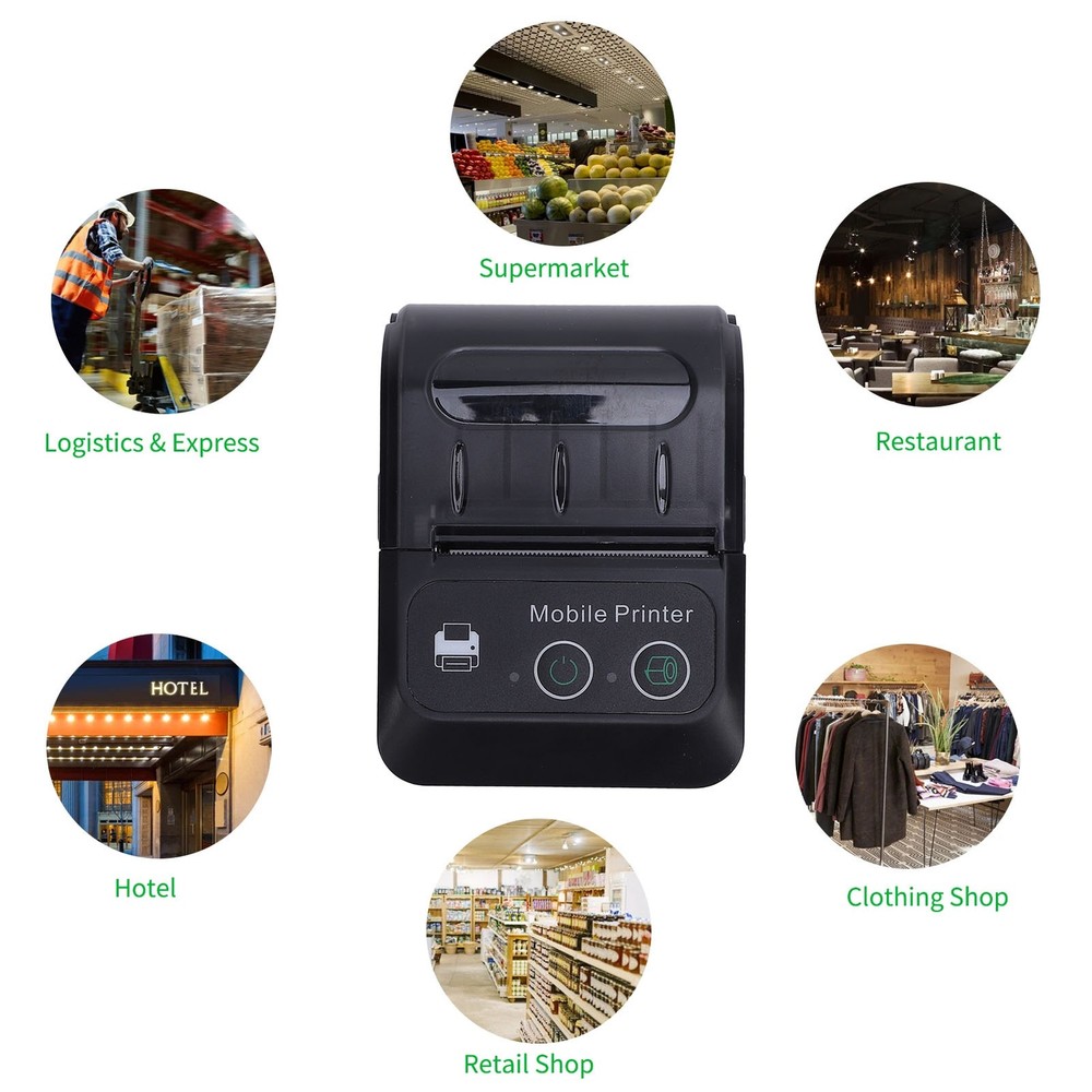 USB Ticket Printer Portable Thermal Receipt Printer QR Code Support 50 To 80mm⭐