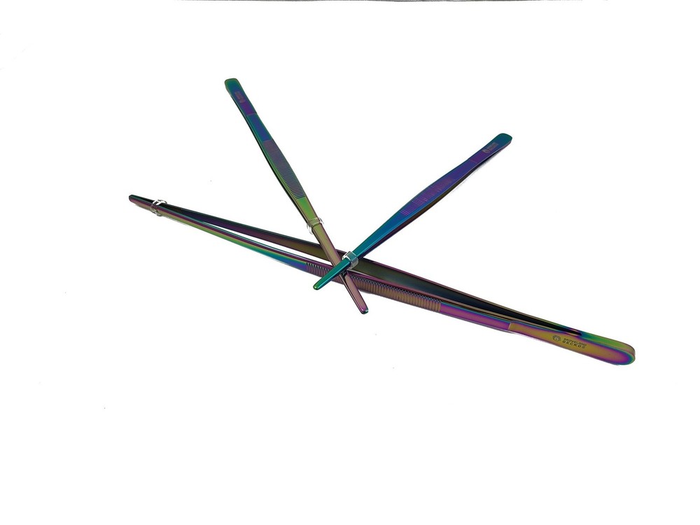 12" 30cm Chameleon Chrome Tweezers Bearded Dragon Gecko Reptile Lizard Python...
