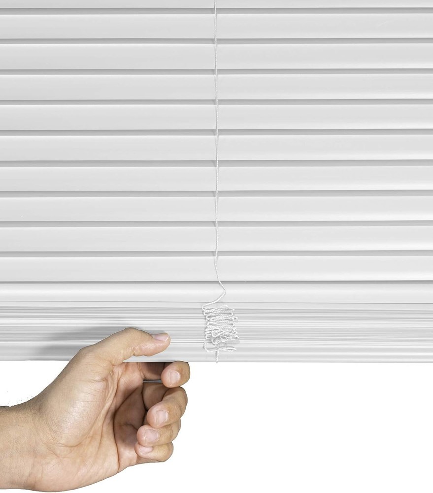 Versatile 12"x72" White Horizontal Mini Blinds - Easy Install & Adjustable Light