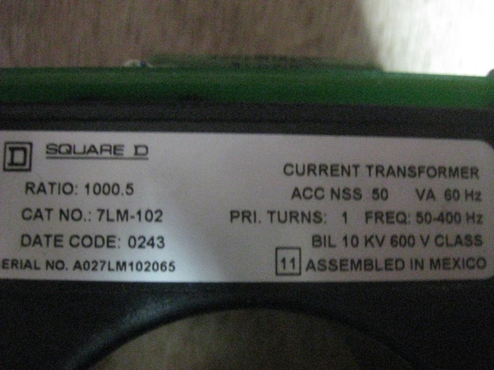 Square D Current Transformer 7LM-102 NEW