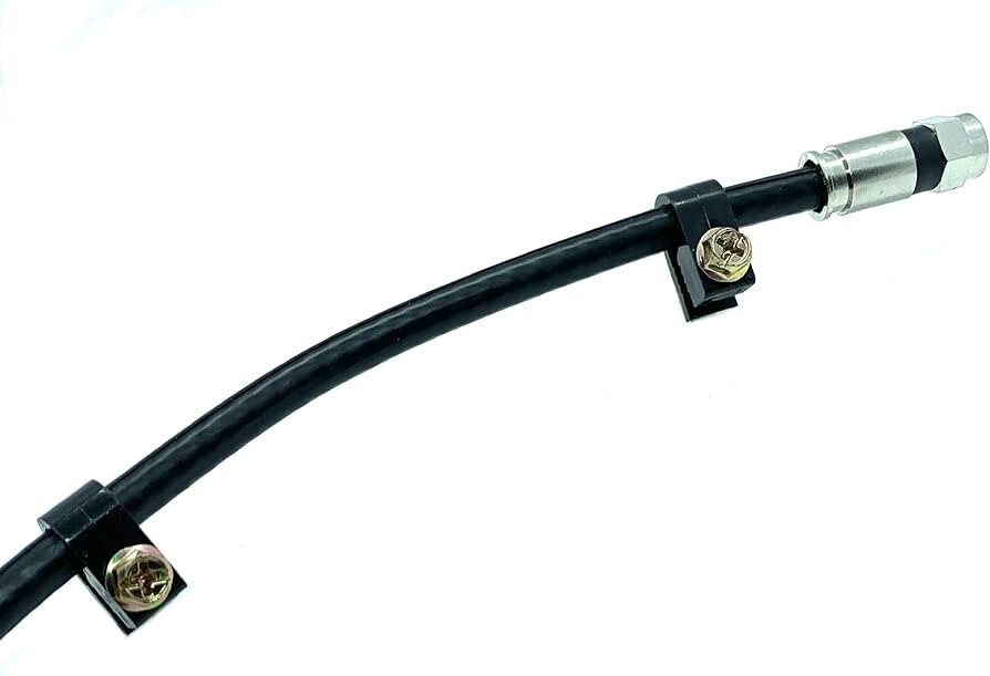 100 PACK RG6 Cable 1" Black Screw Coax FLEX CLIPS Wire TV Mounting Wall Floor