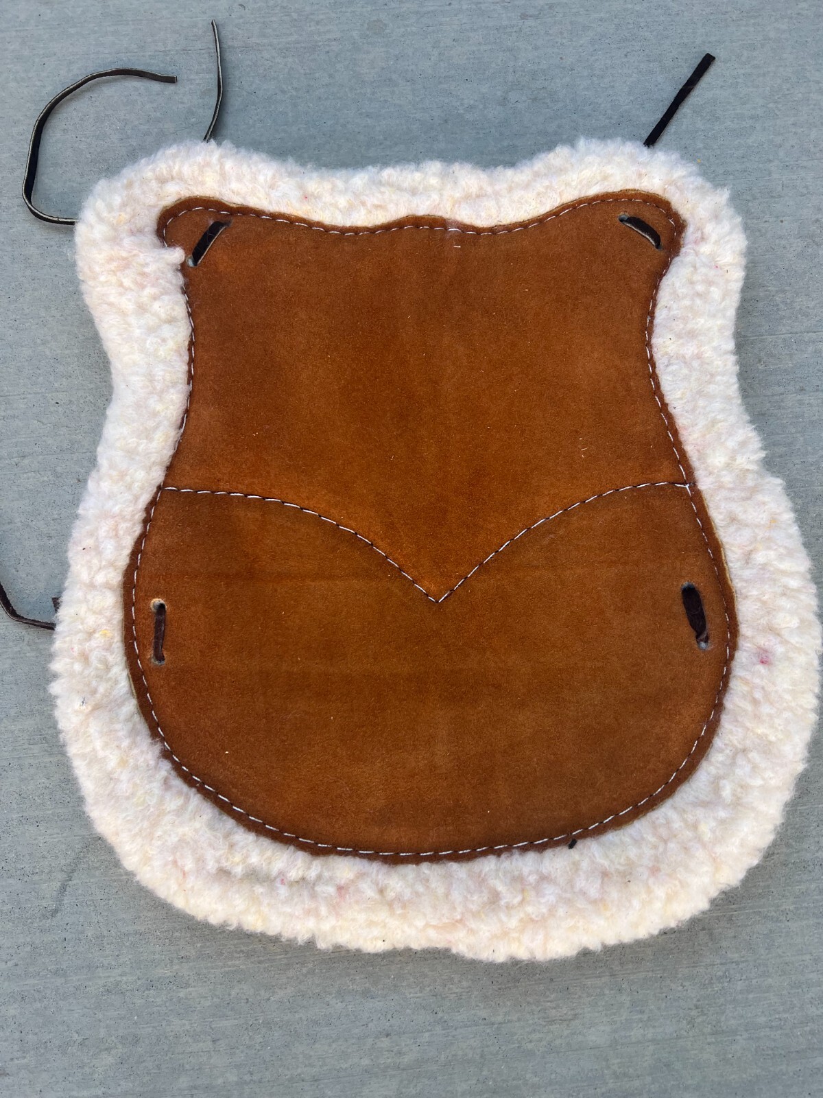 Charro Saddle Brown Seat Cushion, Asiento De Cuero Para Montura, Wool Cushion