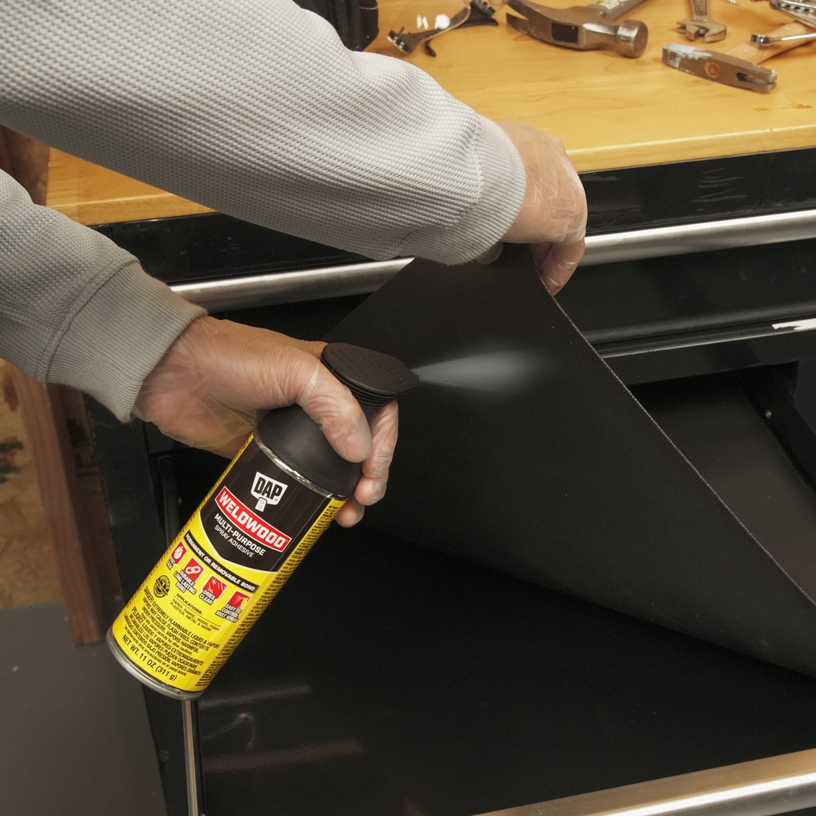 DAP Weldwood Spray Adhesive 11oz 2 Pack Multi Purpose Foam Fabrics Wood Plastics