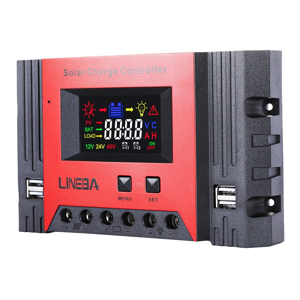 PWM Solar Charge Controller 100Amp 12V 24V 48V Auto Track Solar Panel Controller