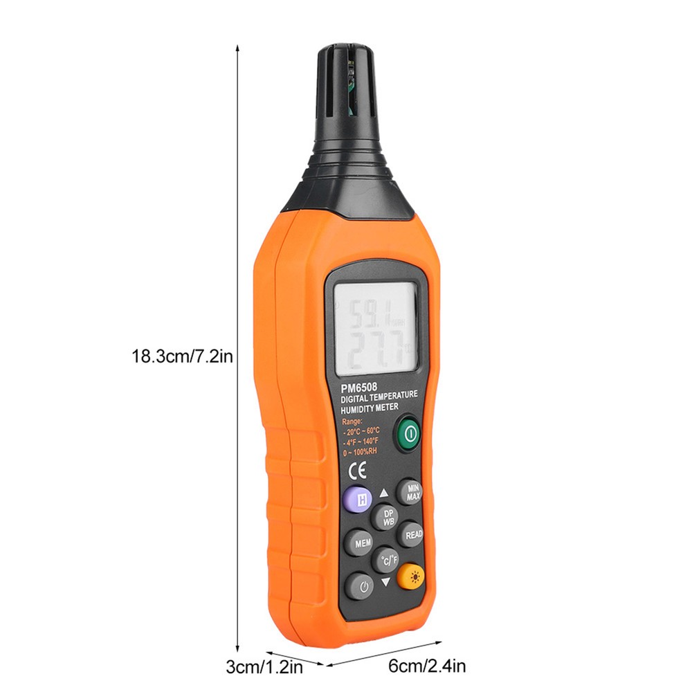 Pm6508 Professional Digital Display High Accuracy Temperature and Humidity Meter