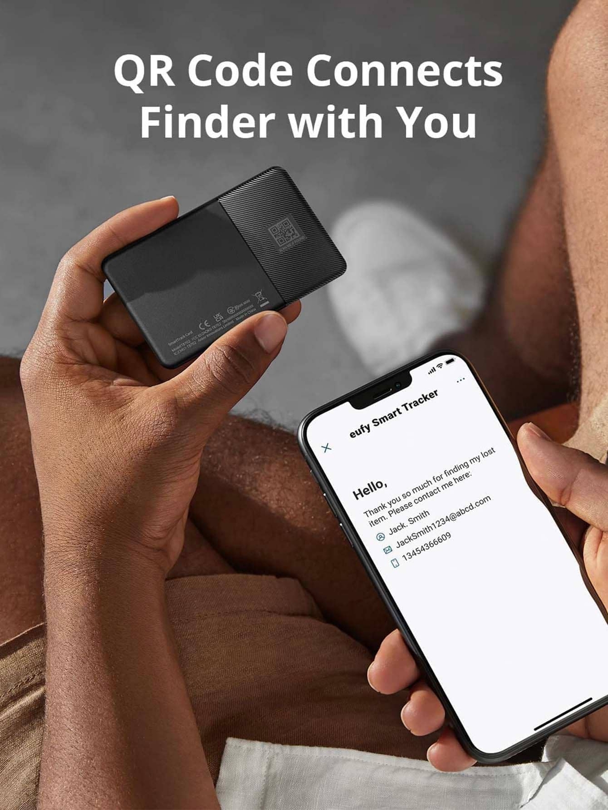 eufy by Anker SmartTrack Card Wallet Tracker Phone Finder Work W/ Apple Find My