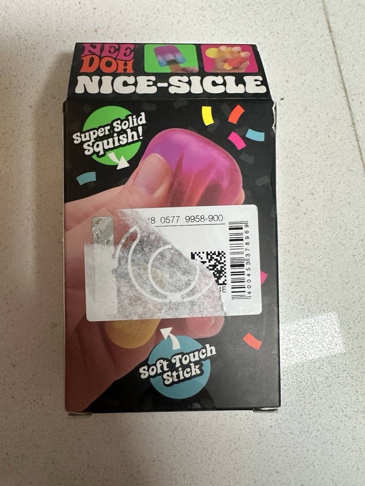 3 Nee Doh Nice-Sicle Super Solid Squish Soft Touch Stick Sensory Toy Multicolor